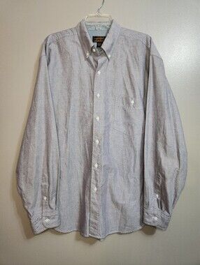 Eddie Bauer Light Purple Button-Down Oxford Shirt Size XL